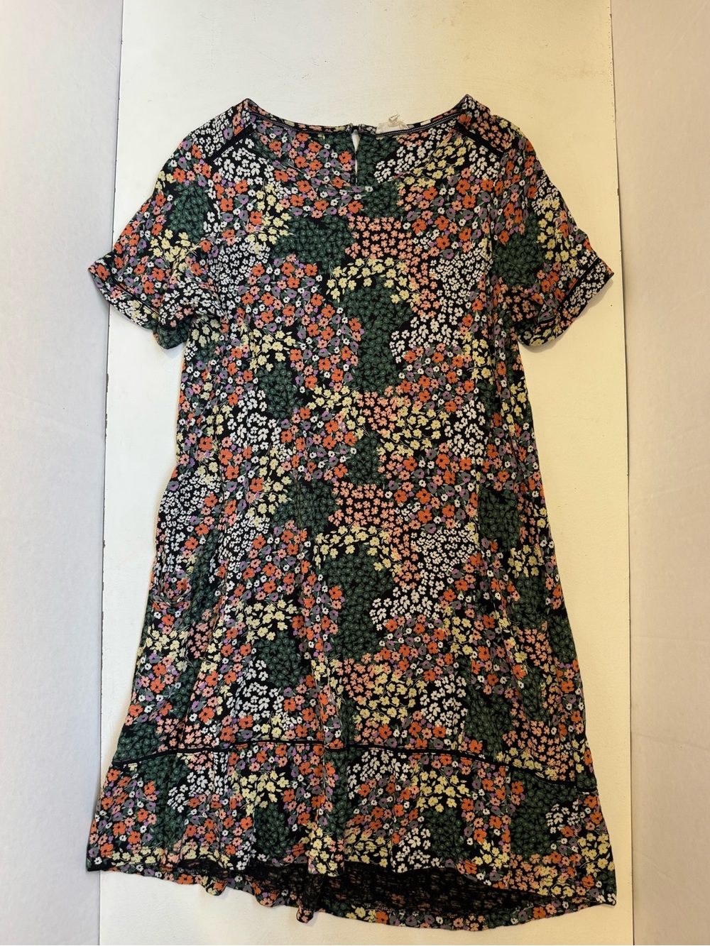 FatFace Simone patchwork floral short-sleeve jersey mini dress size 10